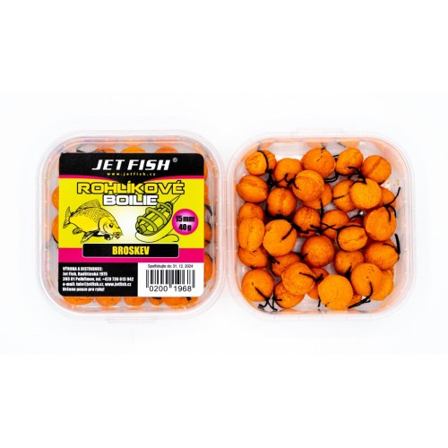 JET FISH Rohlíkové boilie 40g Broskev